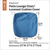 Classic Accessories Ravenna Water-Resistant Patio Lounge Chair/Loveseat Cushion Cover, 25 x 27 x 5 Inch, Empire Blue 60-569-010501-EC